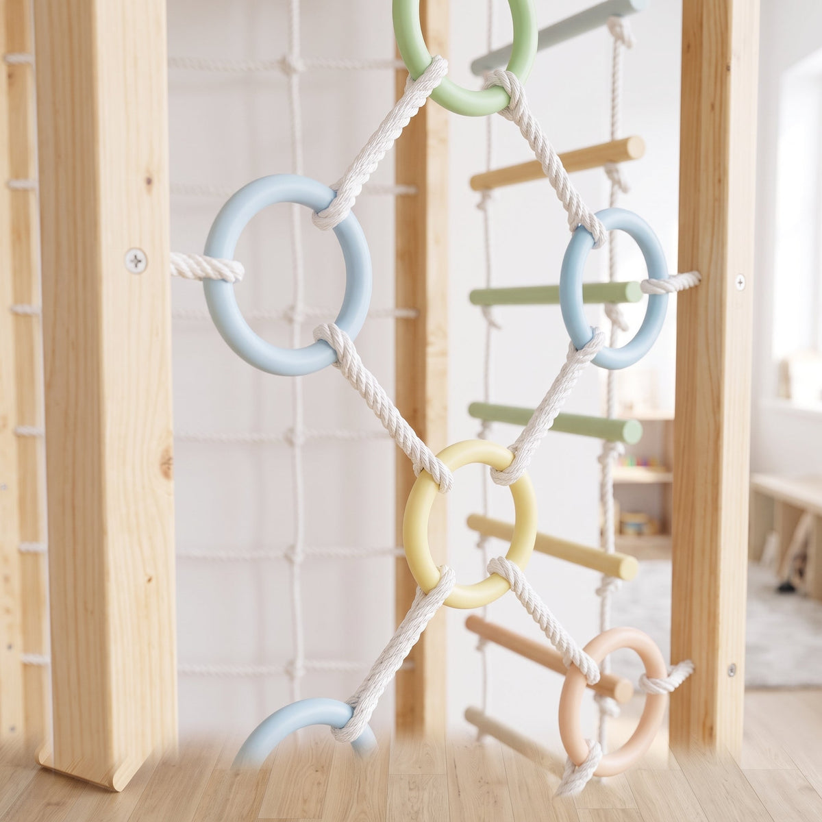 Hawthorn Indoor Playground | 93 Inch Kids Climbing Gym with Slide