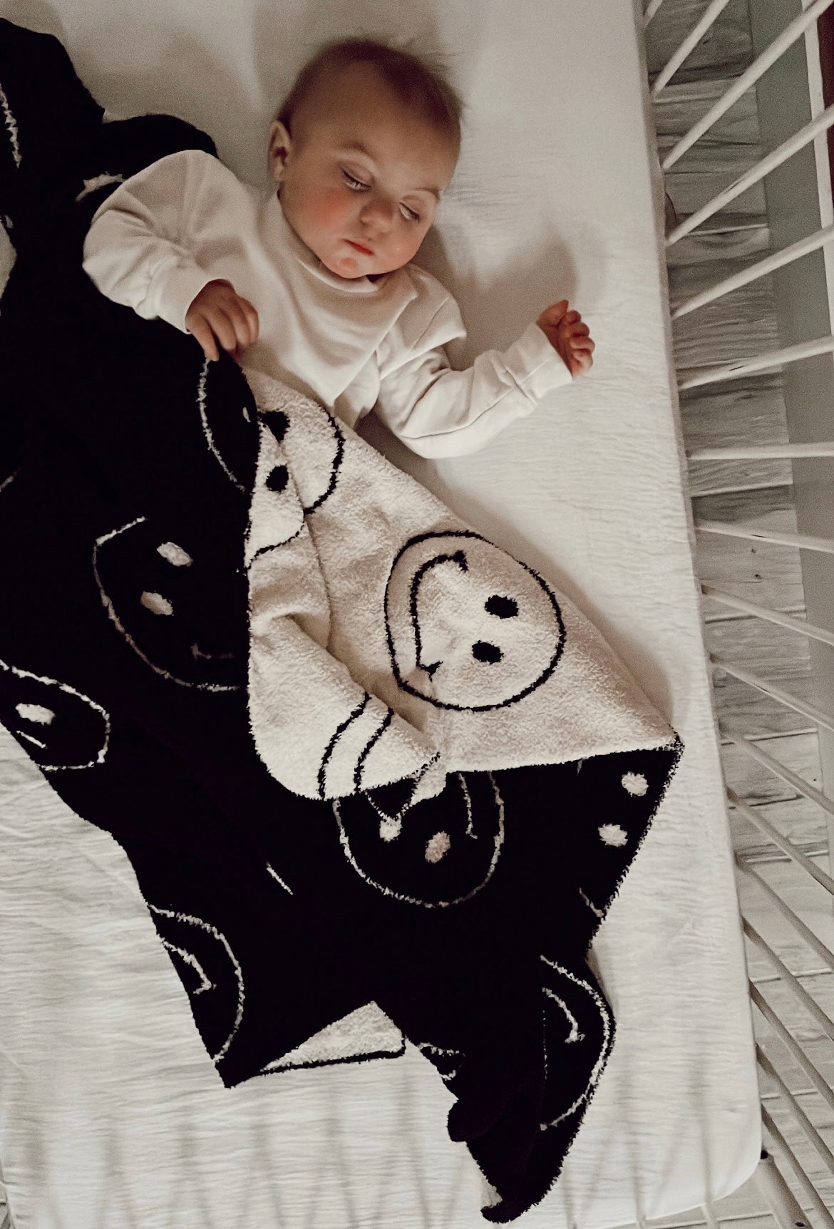 Plush Blanket | Just Smile Black & White