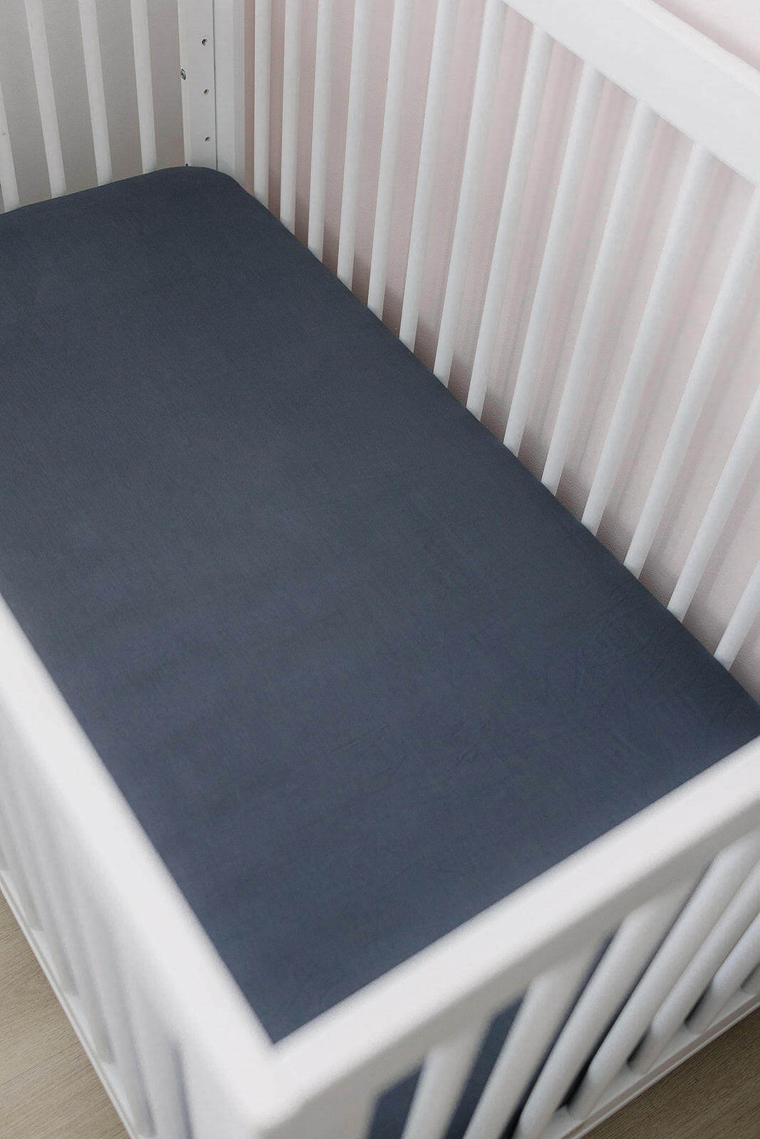 Charcoal Bamboo Stretch Crib Sheet  Mebie Baby