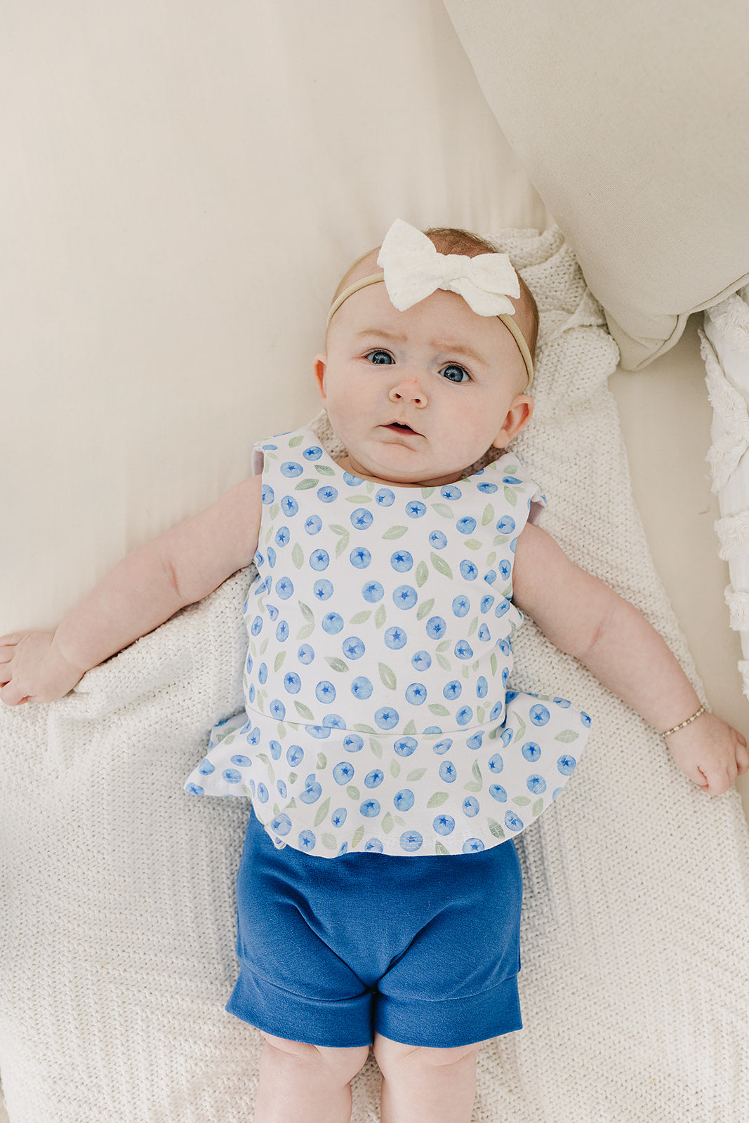 Blueberry Peplum Top Tops doodle & jack