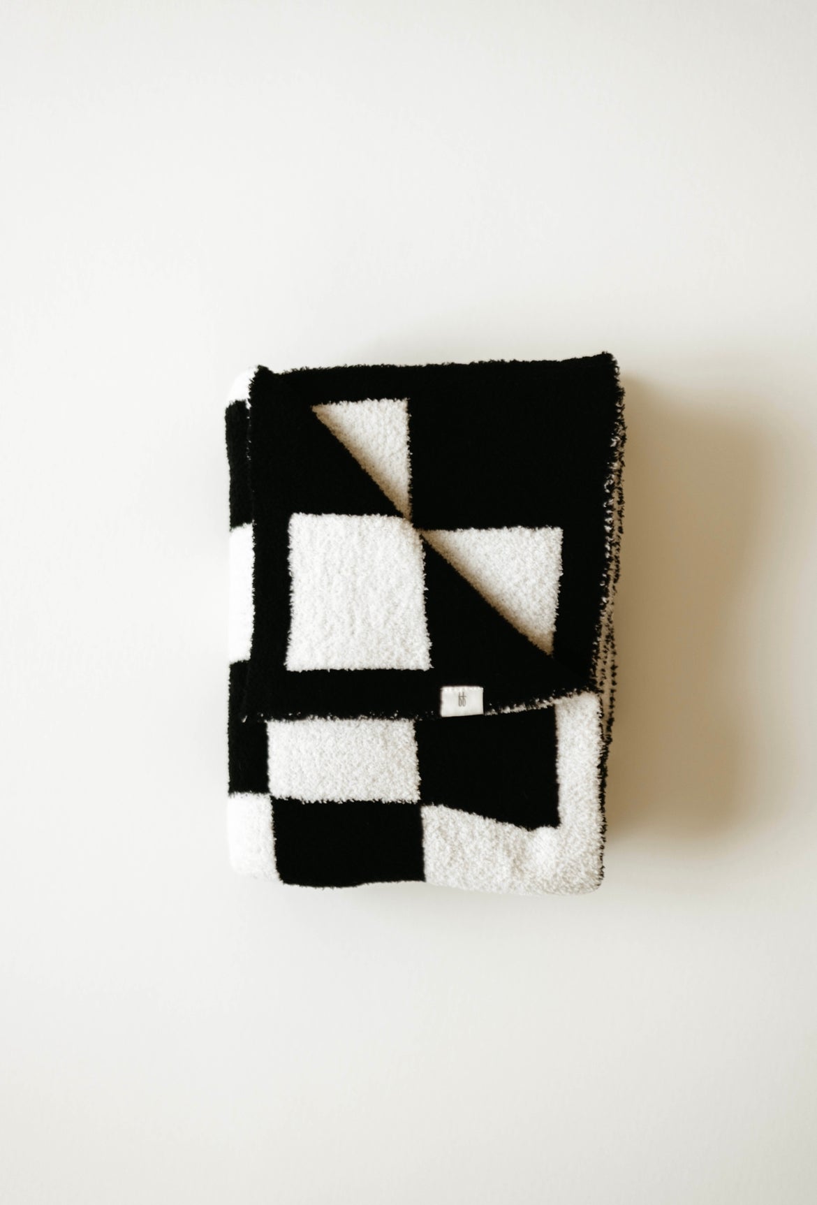 Plush Blanket | Black & White Checkerboard