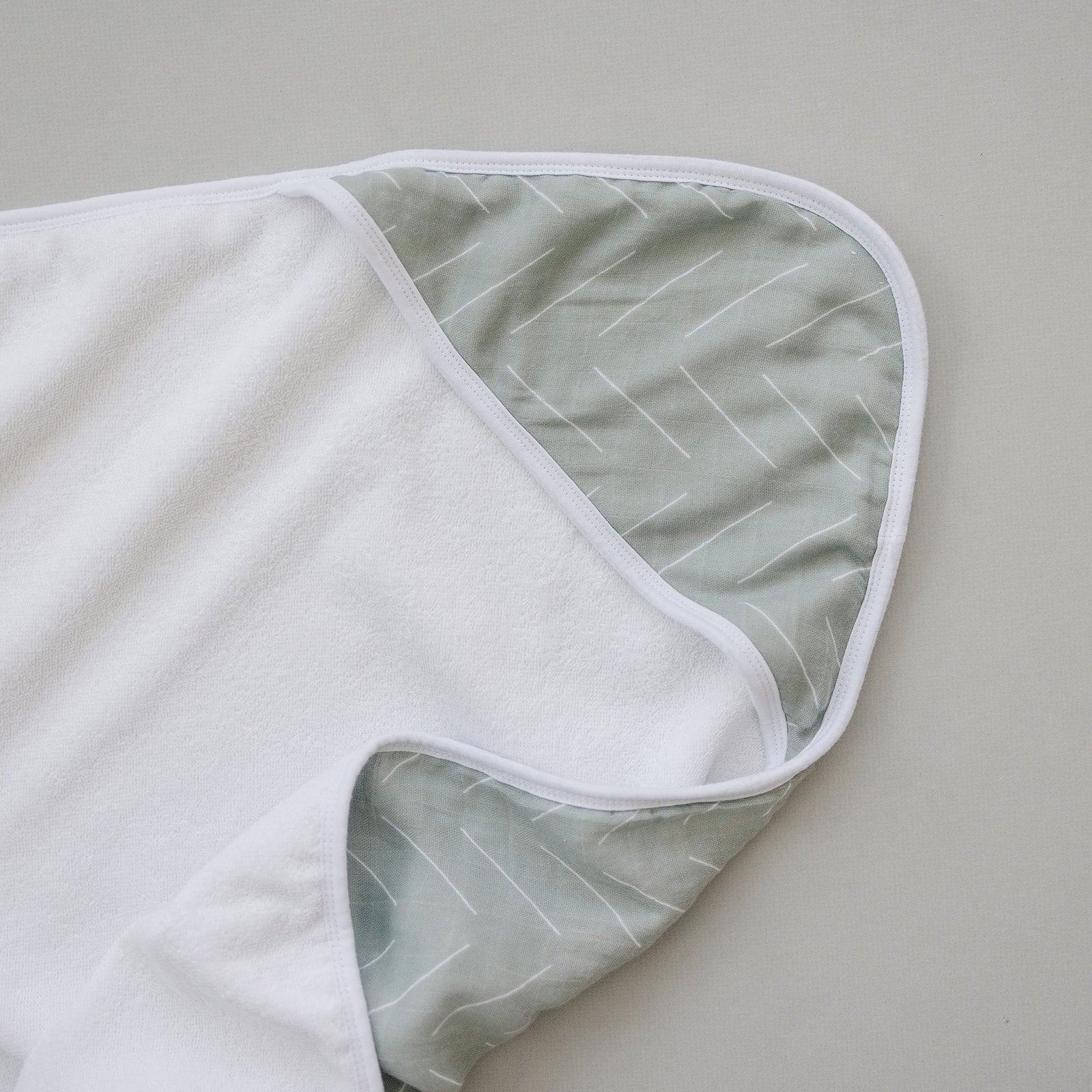 Desert Sage Muslin Hooded Towel Mebie Baby