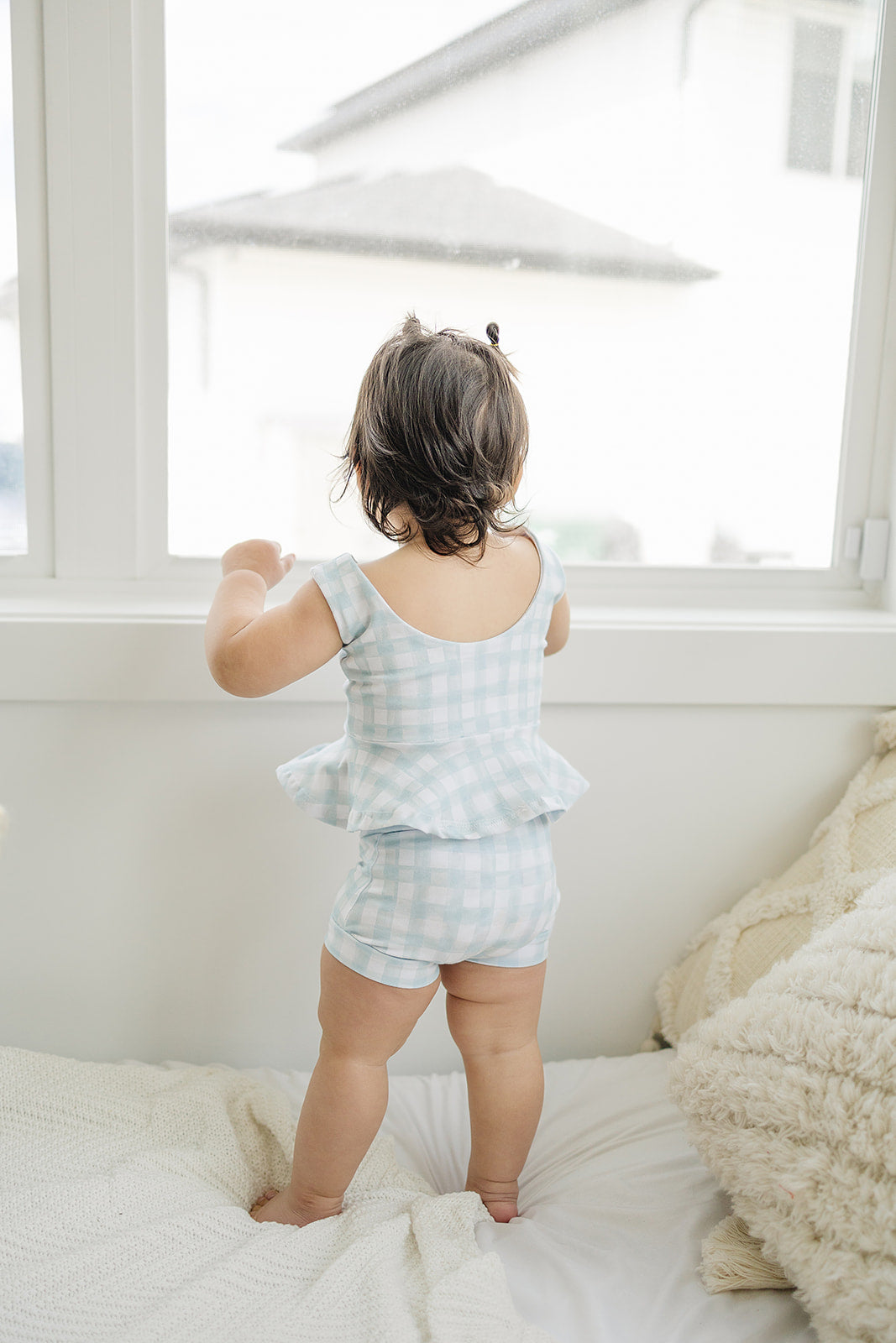 Steel Gingham Shorties (Matching) Shorties doodle & jack