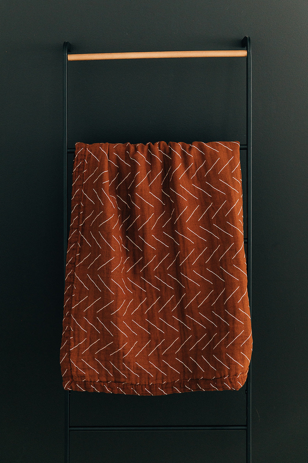 Rust Mudcloth Muslin Quilt Mebie Baby