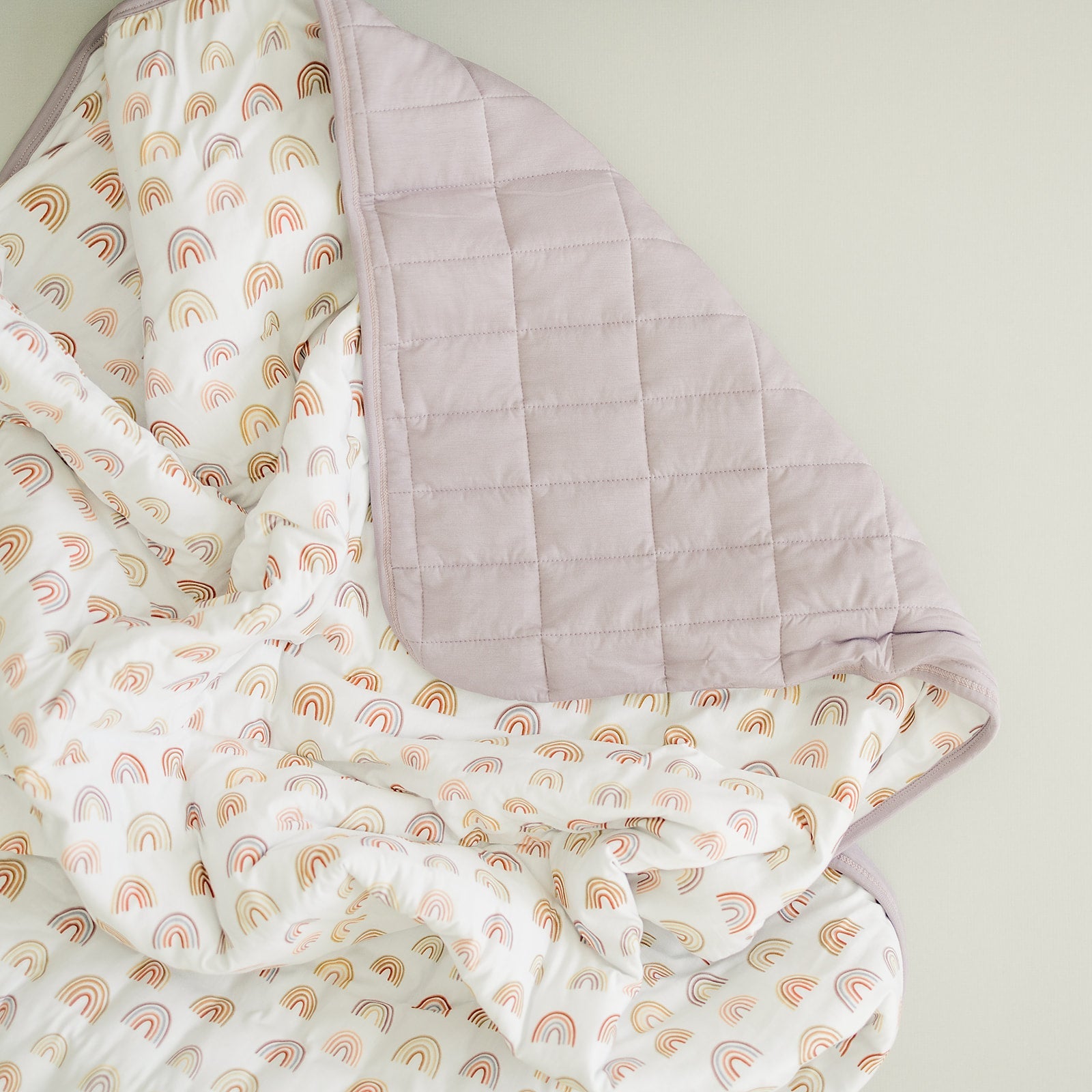 Bamboo Neutral Rainbow Toddler Blanket Toddler Blanket doodle & jack