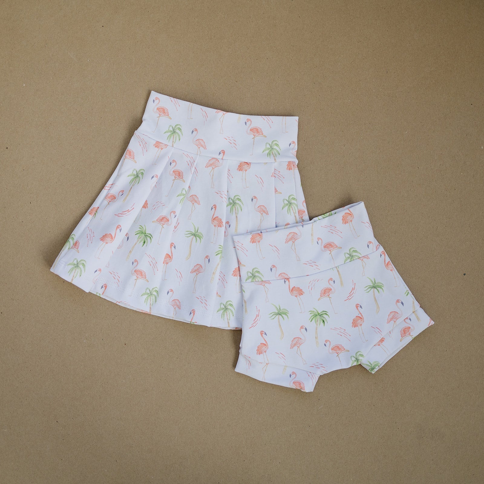 Peach Flamingo Skirt (Matching) Skirt doodle & jack