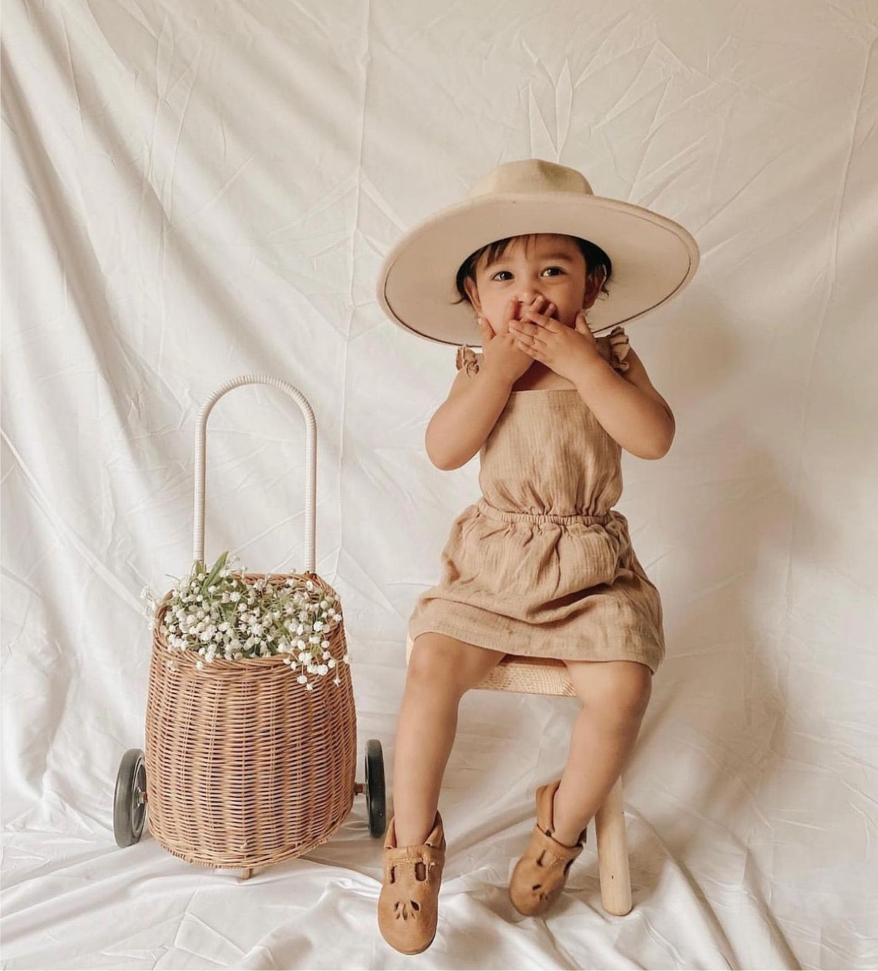Beige LOTUS T-strap Shoes Baby and Toddler Baby Shoes Starry Knight Design