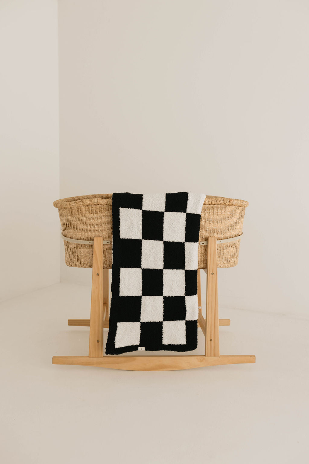 Plush Blanket | Black & White Checkerboard