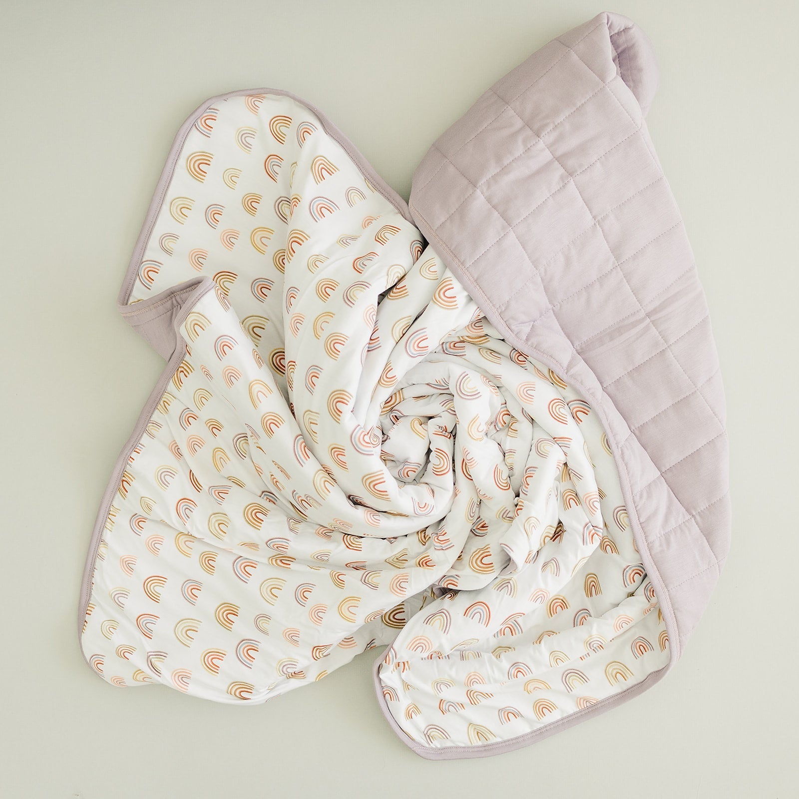 Bamboo Neutral Rainbow Toddler Blanket Toddler Blanket doodle & jack