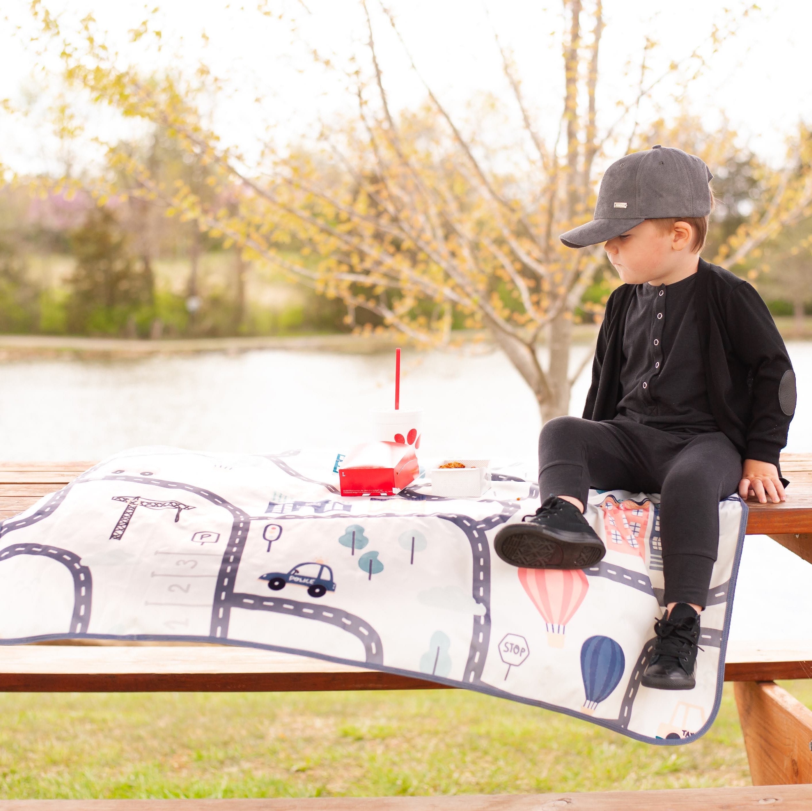 Tiny Town Splash Mat - A Waterproof Catch-All for Highchair Spills and More! BapronBaby