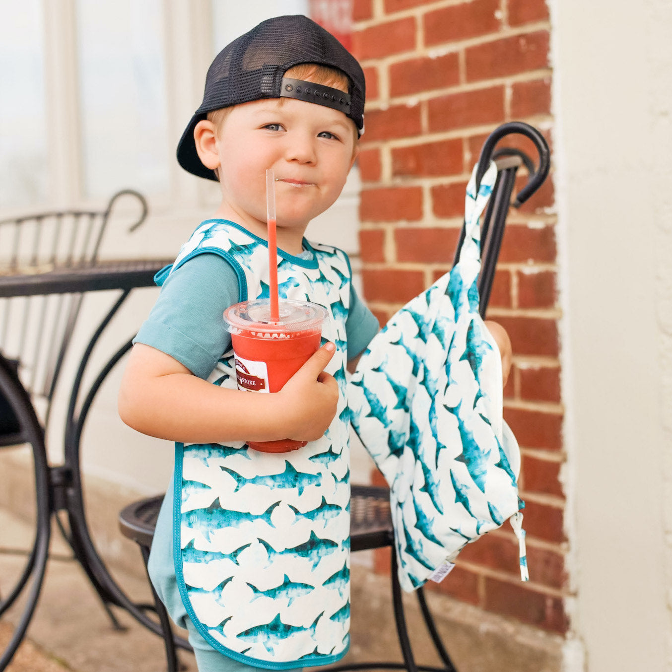 Shark Attack - Waterproof Wet Bag (For mealtime, on-the-go, and more!) BapronBaby