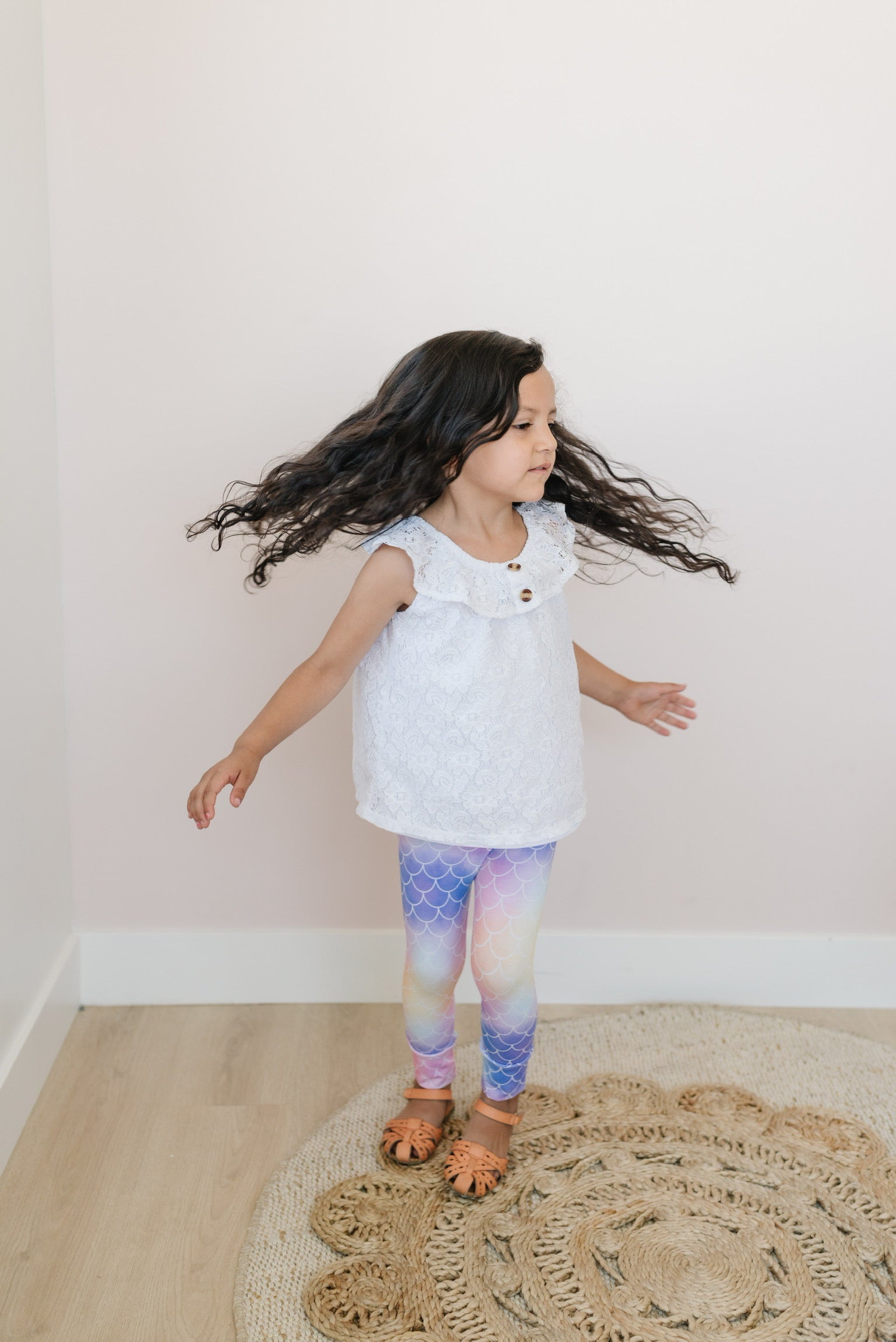 Pastel Mermaid Leggings (Matching) Leggings doodle & jack