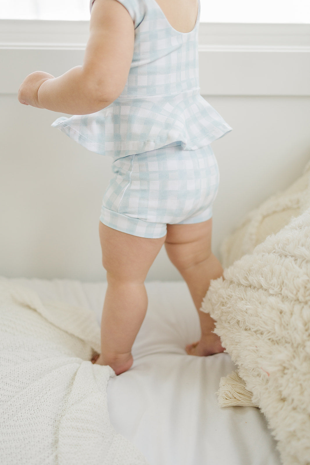 Steel Gingham Shorties (Matching) Shorties doodle & jack