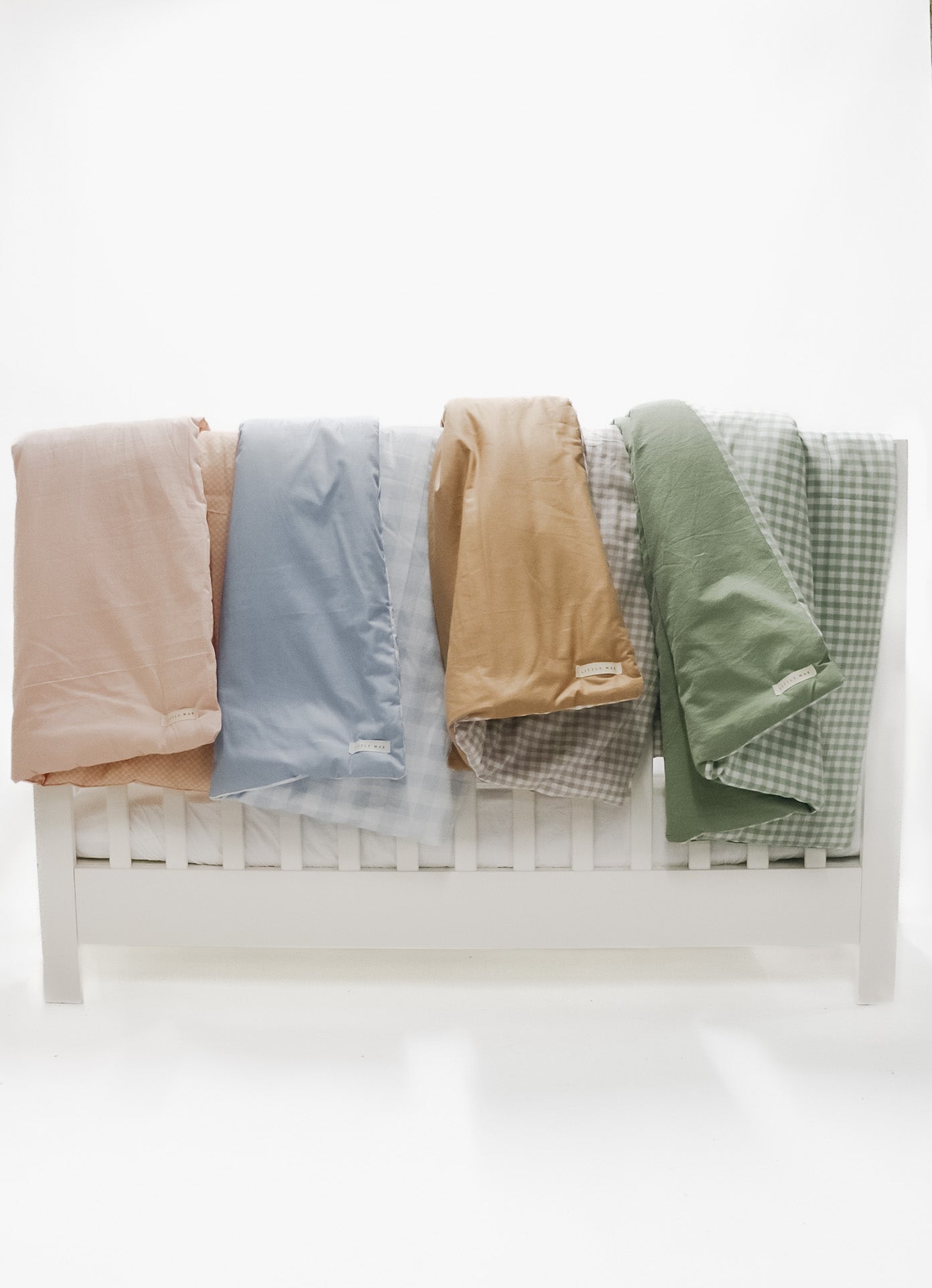 Marine Gingham Quilted Blanket