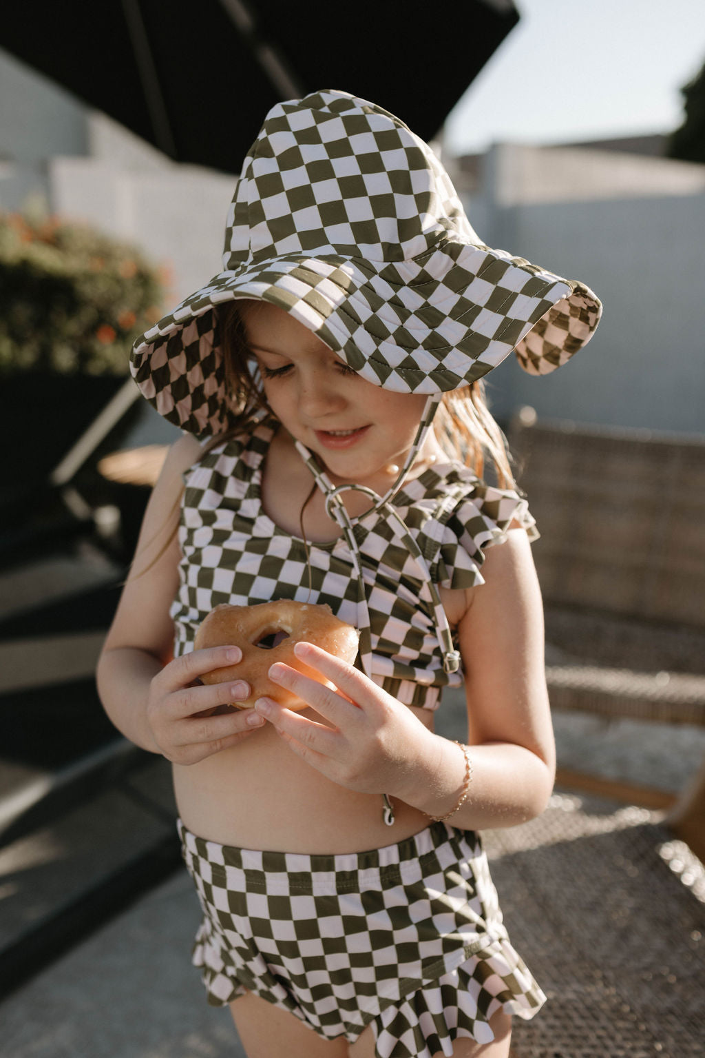 Sunhat | Wave Chaser Olive Checker