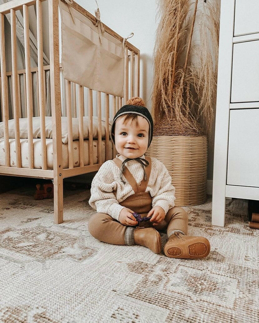 Waxed Leather Chelsea Boot | Color 'Sedona Brown' | Soft Sole  Consciously Baby