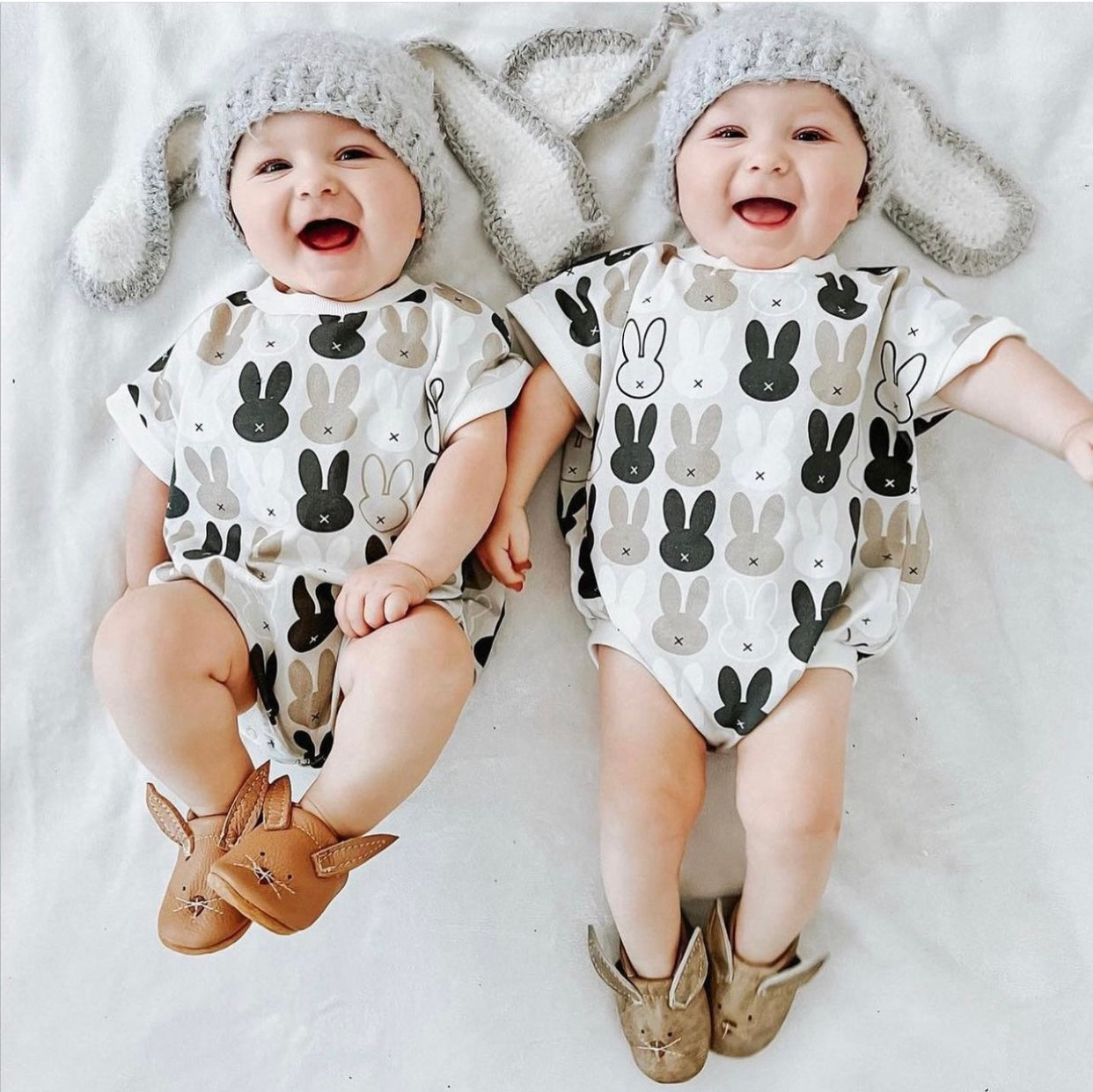 Oyster Bunnies // Cute Critters Leather Shoes Baby and Toddler Bunny