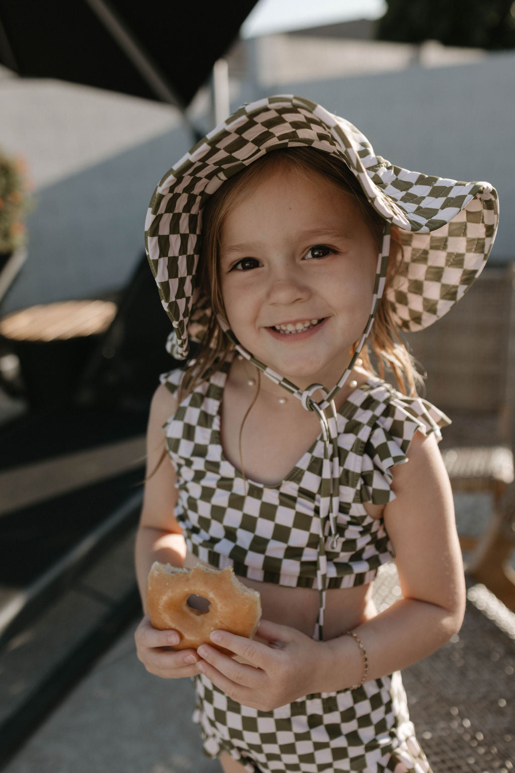 Sunhat | Wave Chaser Olive Checker