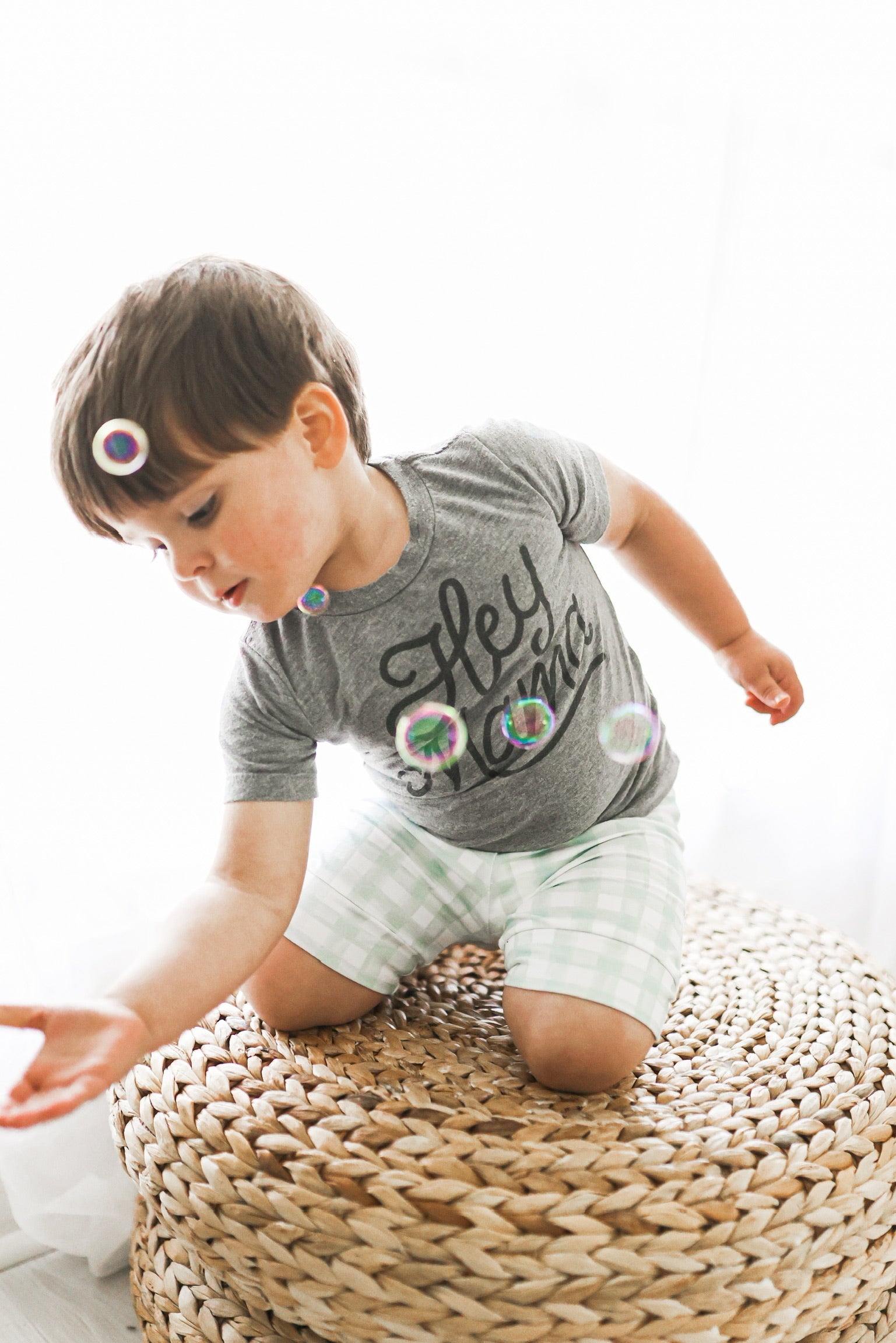 Steel Gingham Shorties (Matching) Shorties doodle & jack