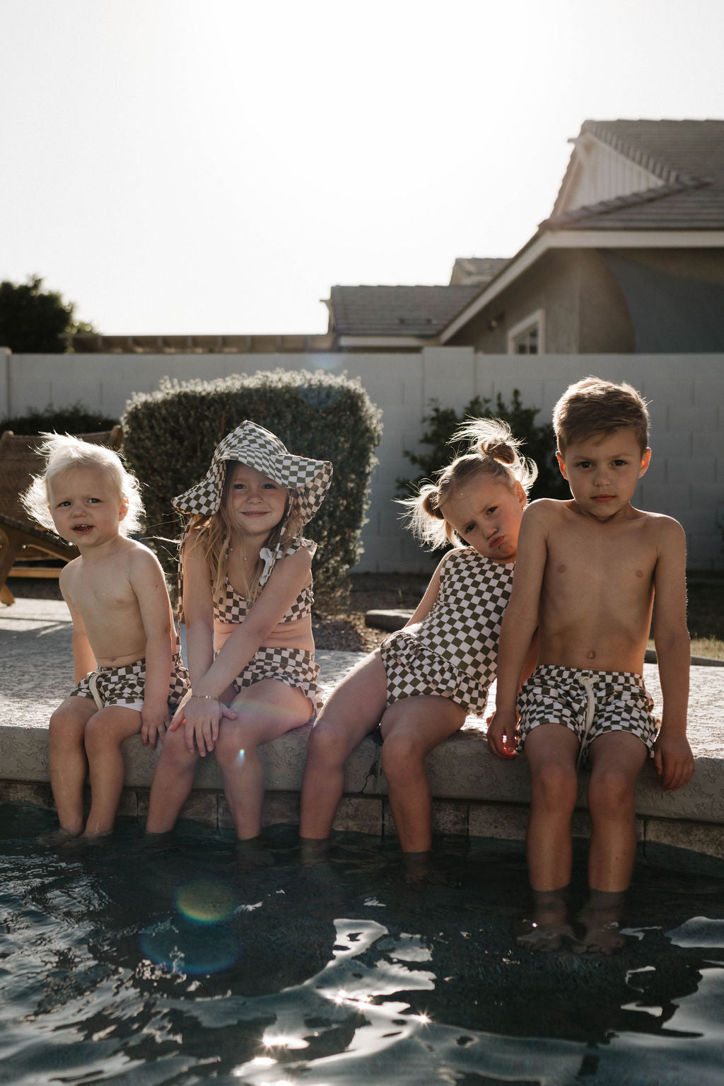 Sunhat | Wave Chaser Olive Checker