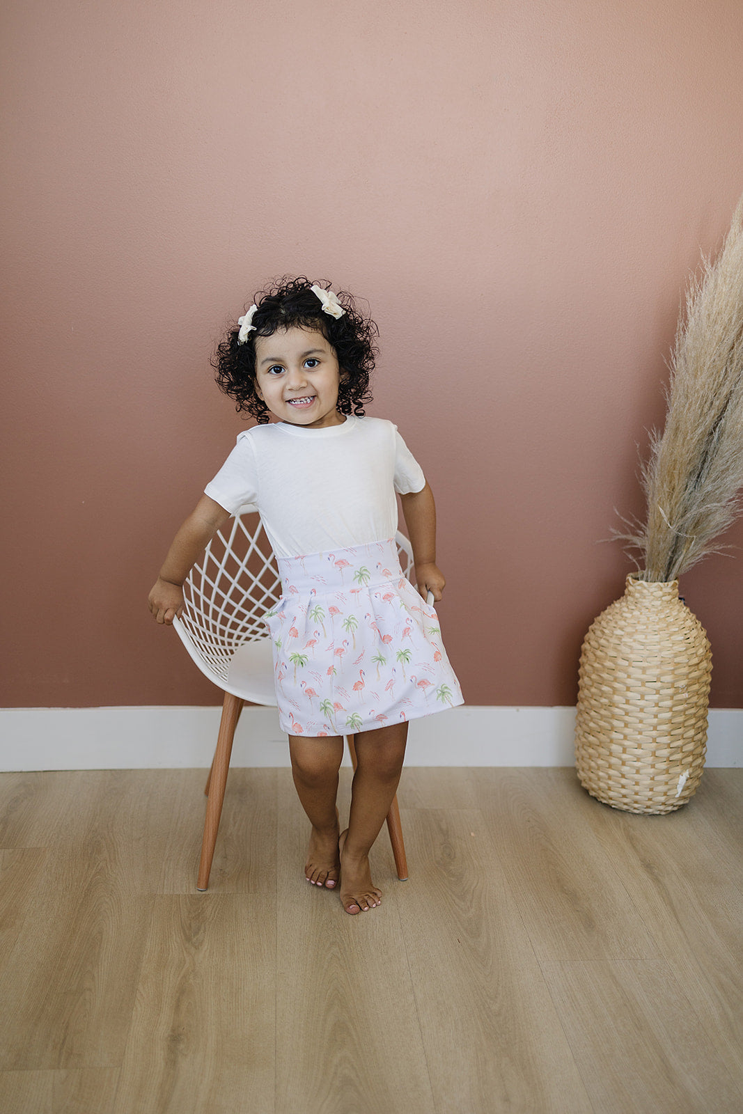 Peach Flamingo Skirt (Matching) Skirt doodle & jack