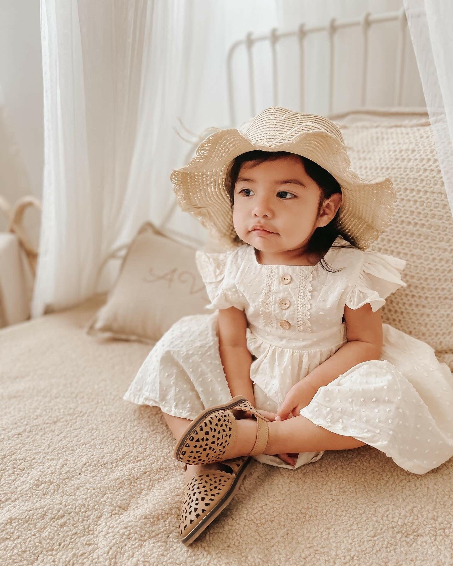 Leather Pocket Sandal | Color 'Tan' | Hard Sole Consciously Baby