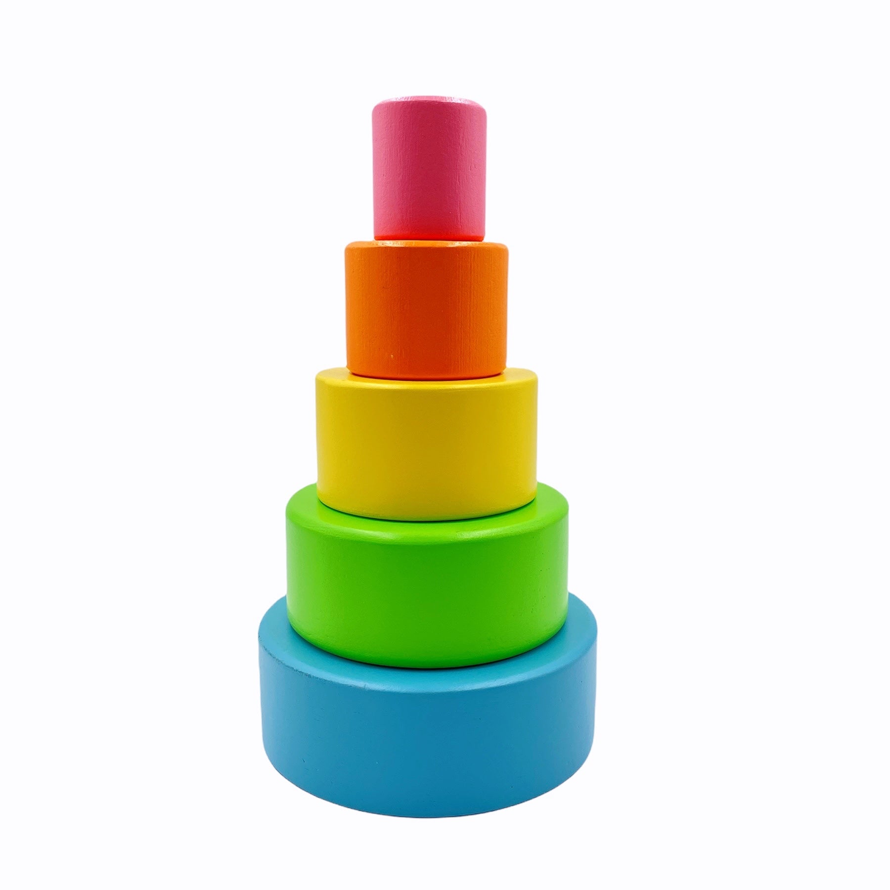 **Pre-order (Ships in 2-3 Weeks)**5 Pcs Wooden Stacking & Nesting Cup Bowl Set – Pastel / Macaron