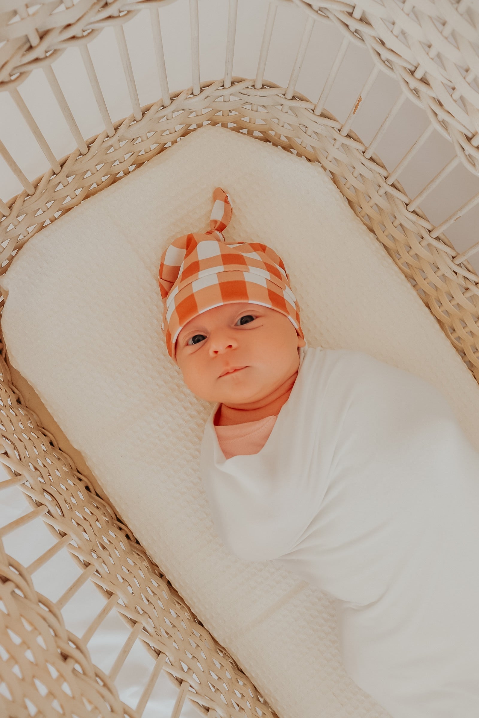 Gingham Knotted Hat