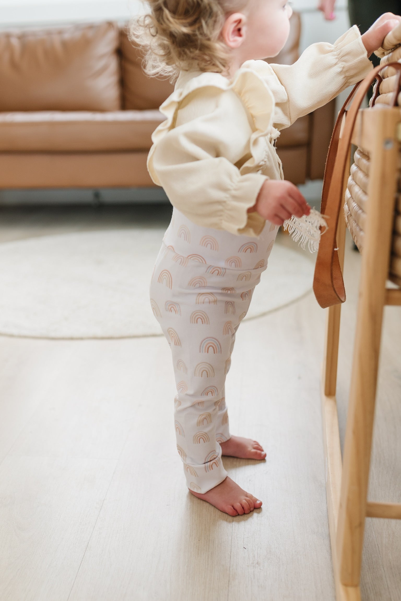 Neutral Rainbow Leggings Leggings doodle & jack
