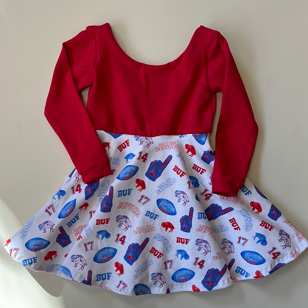 Let’s Go Buffalo Twirl Dress (Red Bodice) Dress doodle & jack