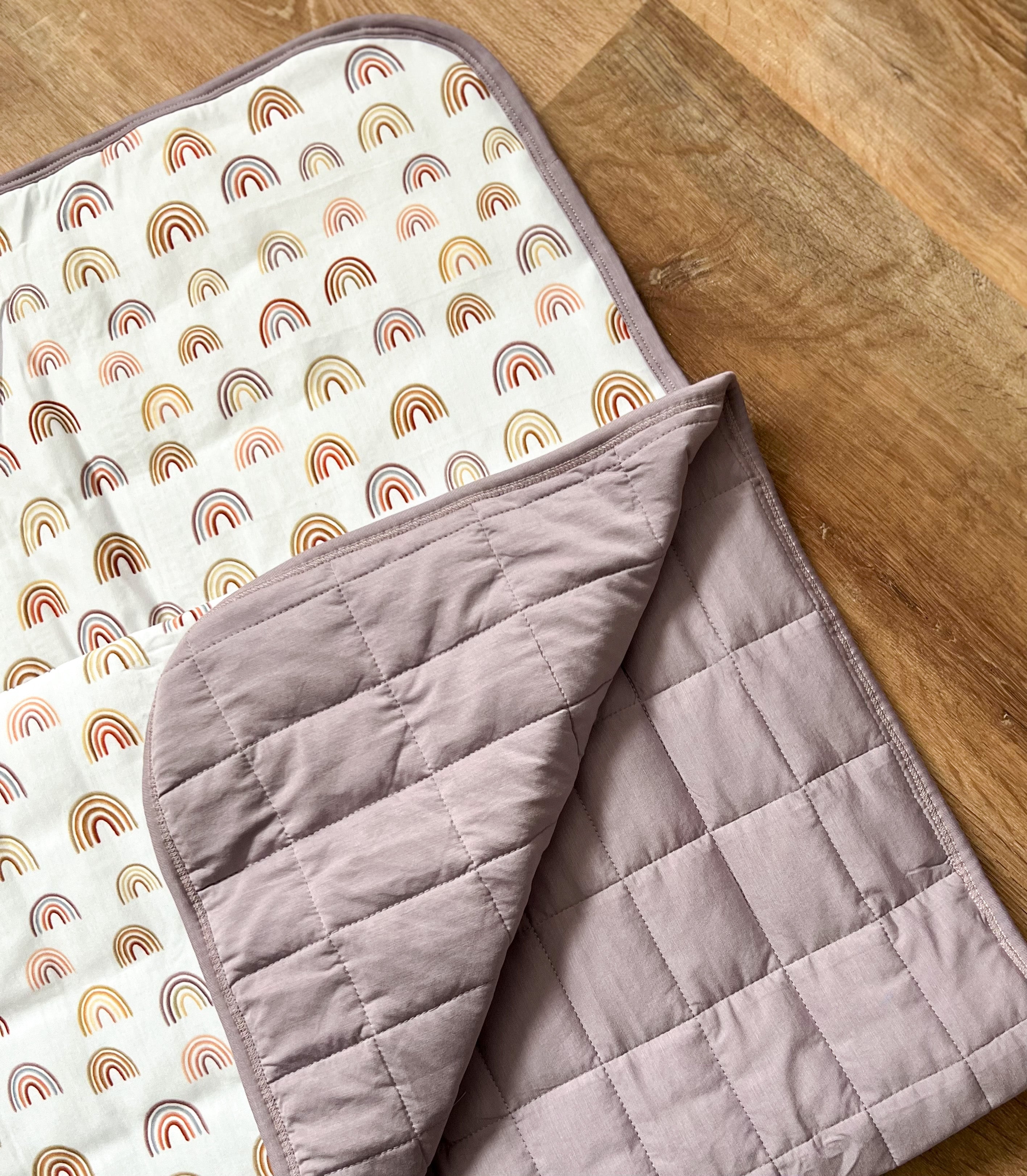 Bamboo Neutral Rainbow Toddler Blanket Toddler Blanket doodle & jack