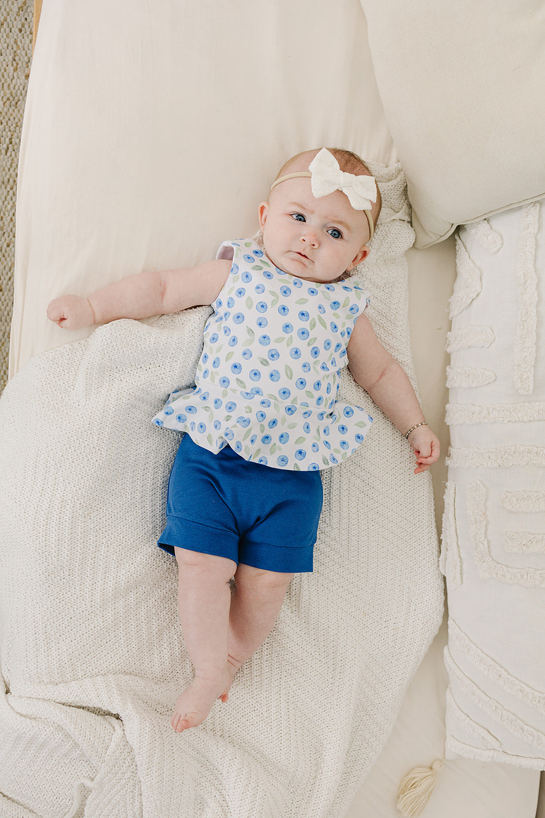 Blueberry Peplum Top Tops doodle & jack