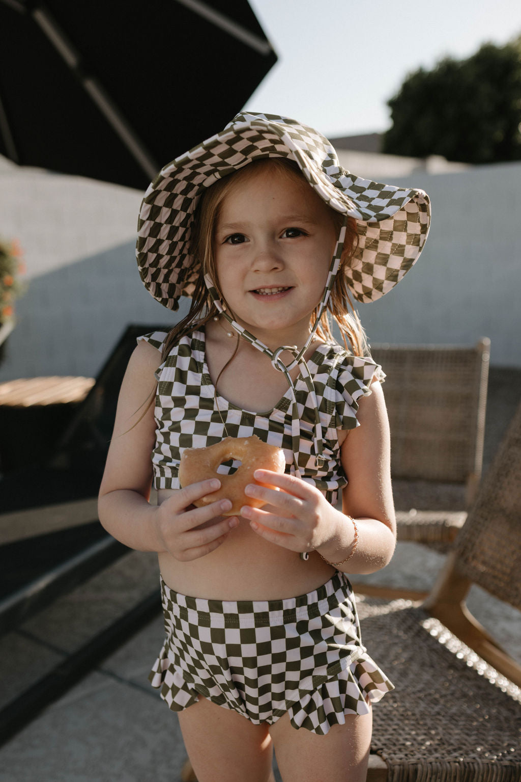 Sunhat | Wave Chaser Olive Checker