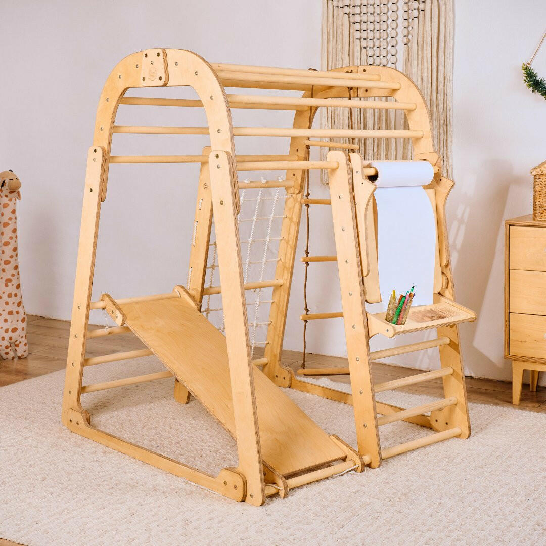 Indoor Playground for Toddlers - 7in1 Playground + Swings Set + Slide Board + Art Set 7in1 Playsets Goodevas