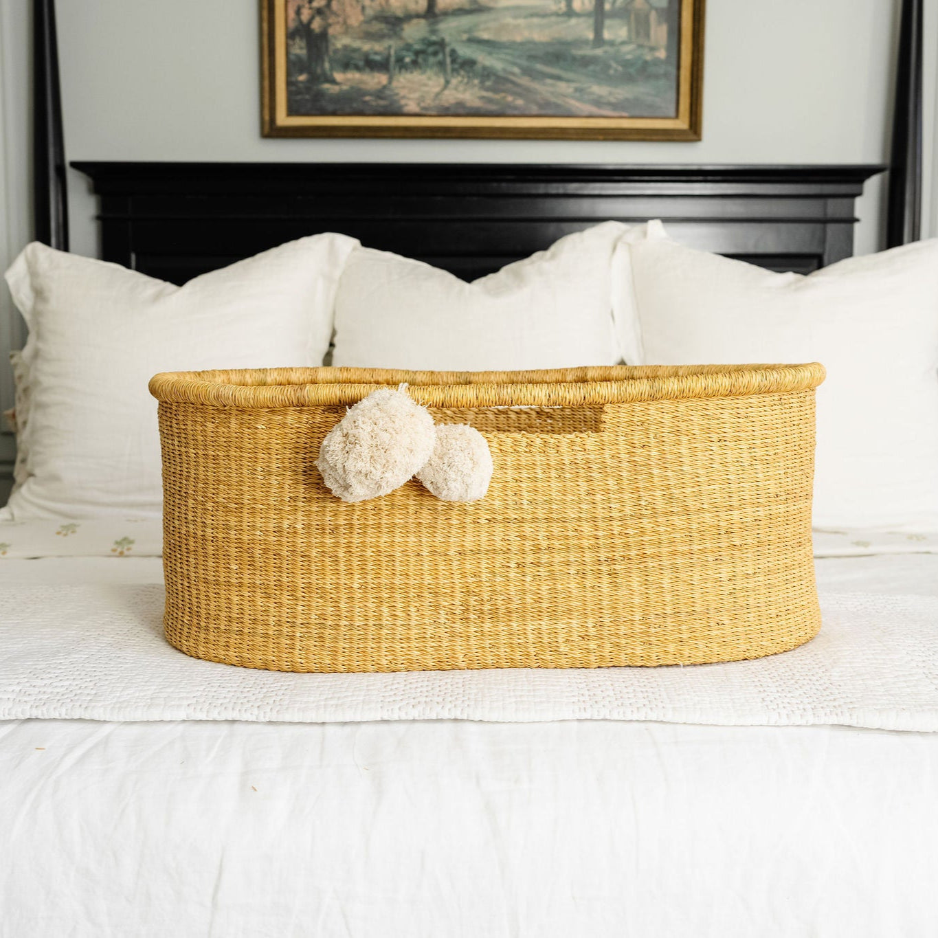 preorder * ships end of may * Inset Handle No Hood Moses Basket
