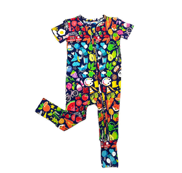 iSpy Short Sleeve Zip Convertible Footie