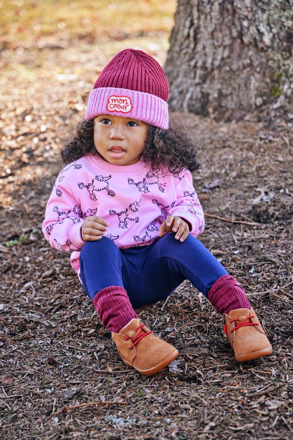 Recycled Cotton Coco Baby Sweatshirt - Bonbon Pink