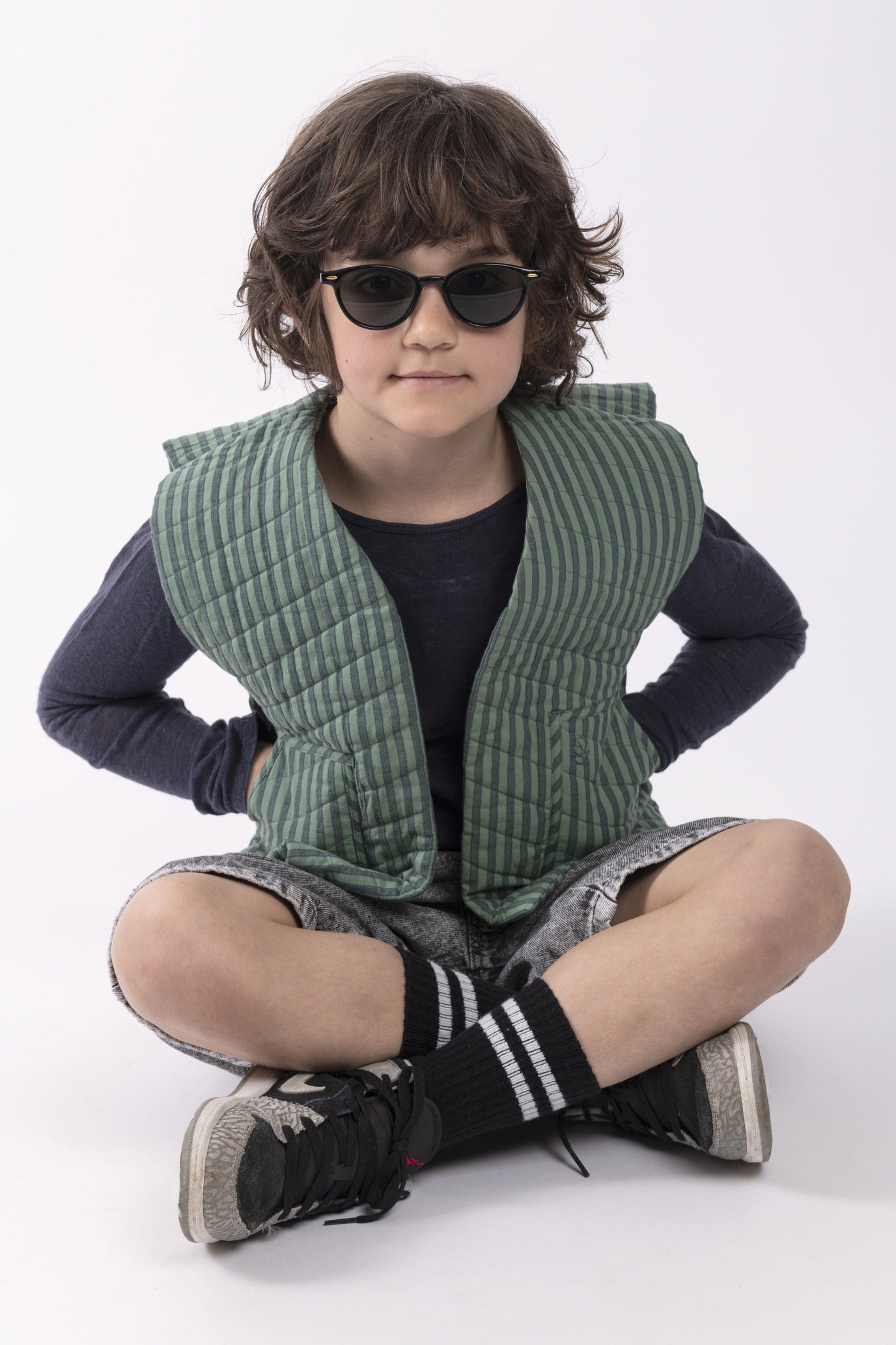 Reversible Kids Vest - Mint Patchwork