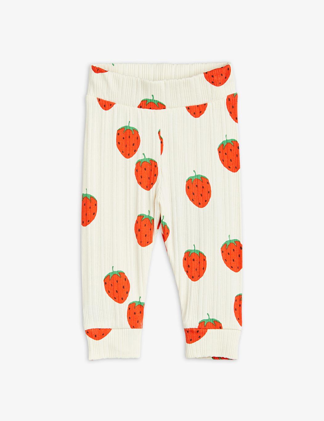 Strawberries Aop Nb Leggings - Offwhite - FINAL SALE