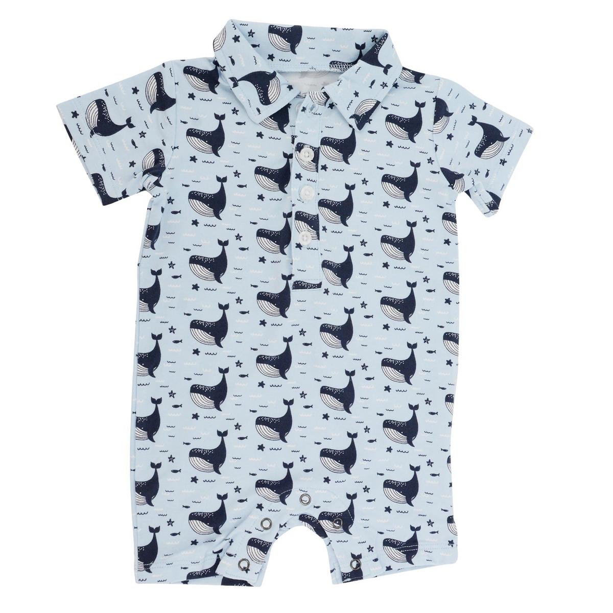 Polo Romper - Whale