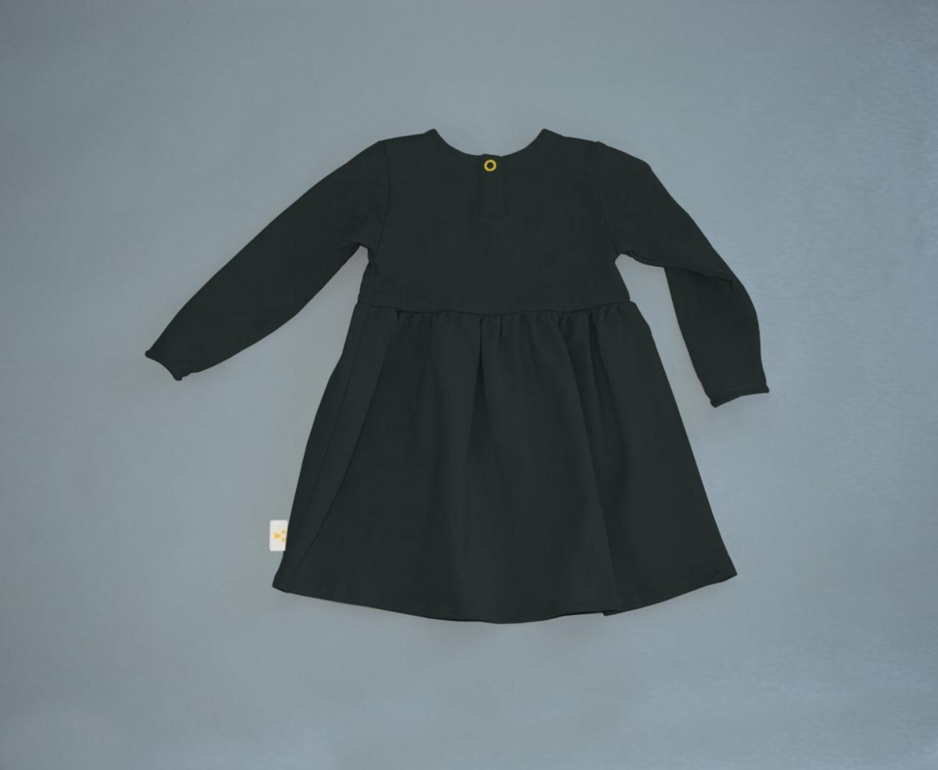 Organic Cotton Terry Dress - Coal