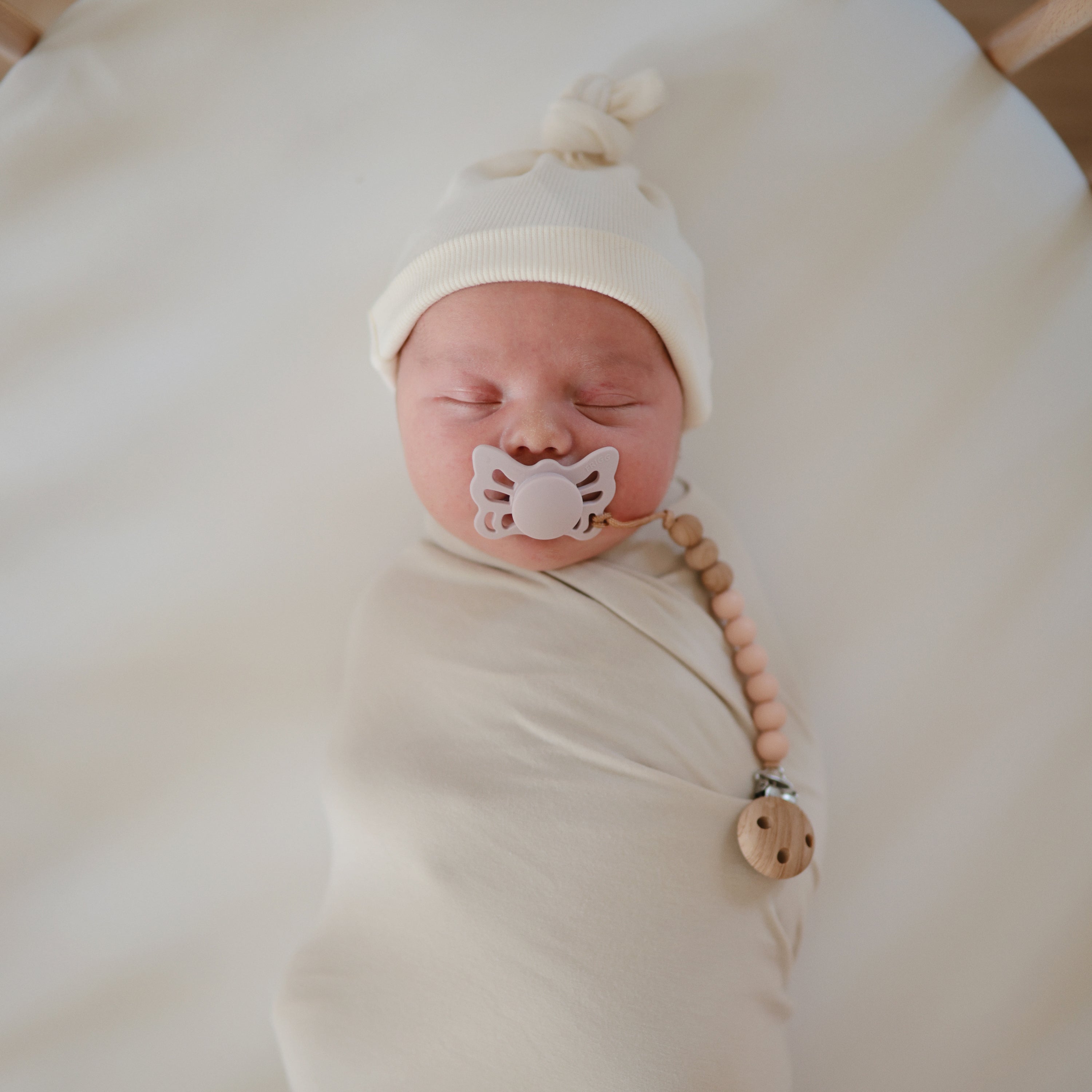 Ribbed Knotted Baby Gown + Beanie Set Baby Clothes Mushie