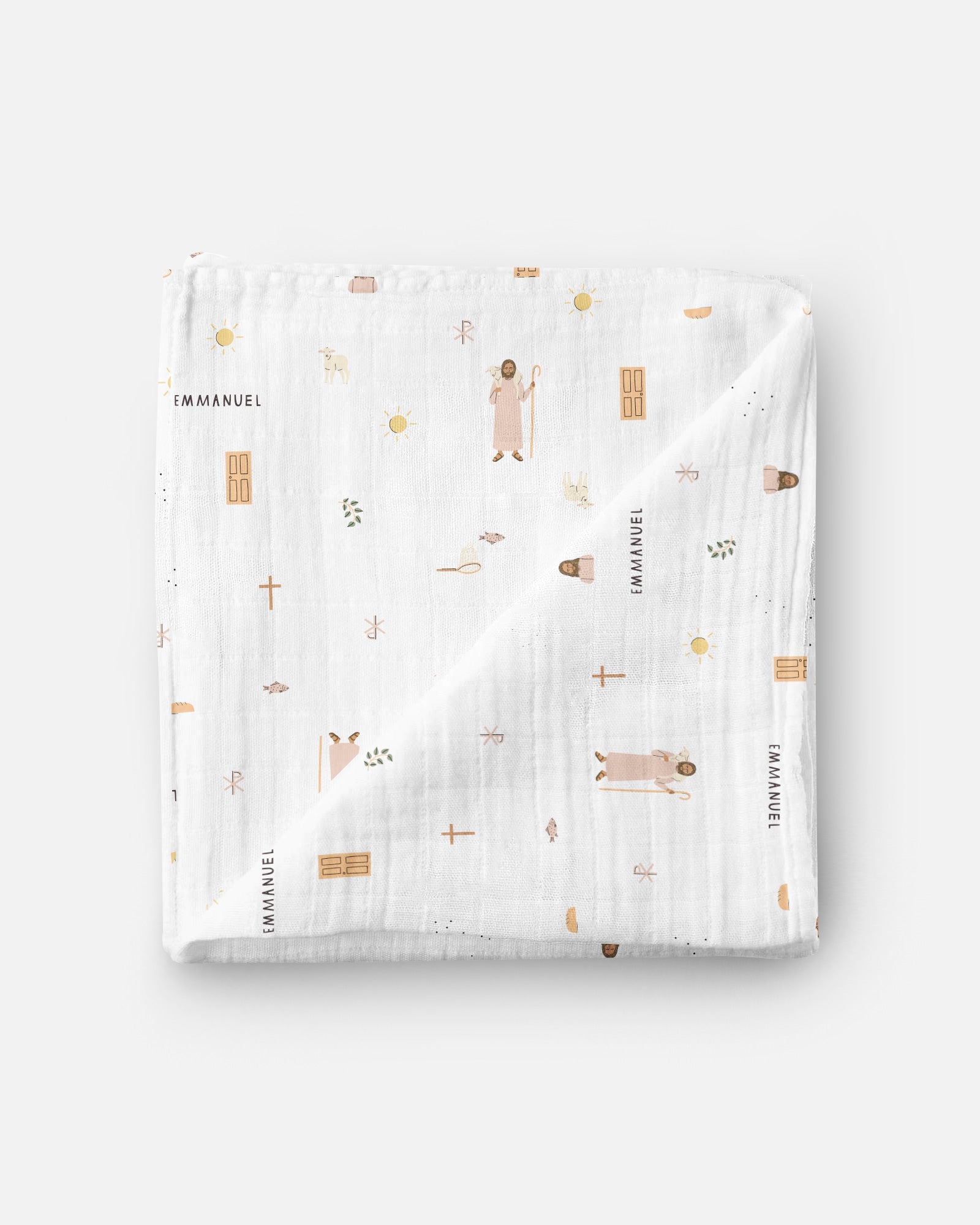 Jesus Muslin Swaddle Baby Blanket