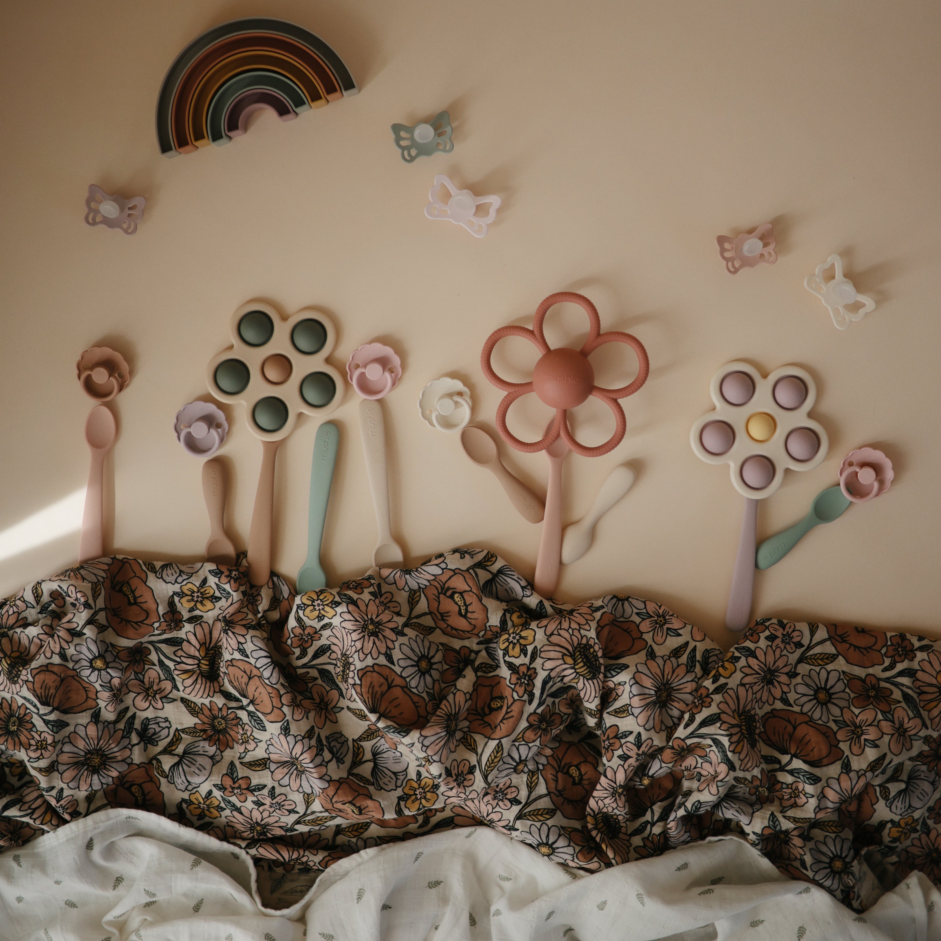 Silicone Toddler Starter Spoons 2-Pack silicone tableware Mushie