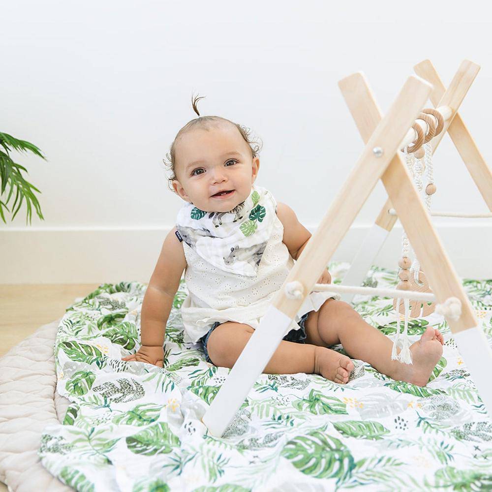 Jungle + Rainforest Classic Muslin Bandana Bib Set Bib Bebe au Lait