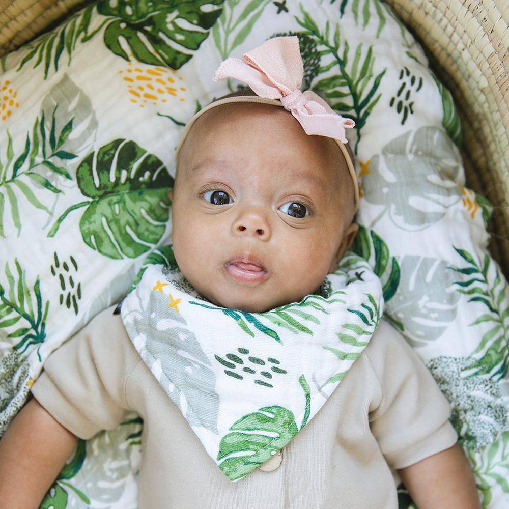Jungle + Rainforest Classic Muslin Bandana Bib Set Bib Bebe au Lait