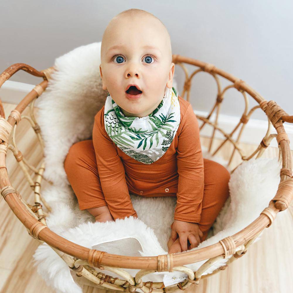 Jungle + Rainforest Classic Muslin Bandana Bib Set Bib Bebe au Lait