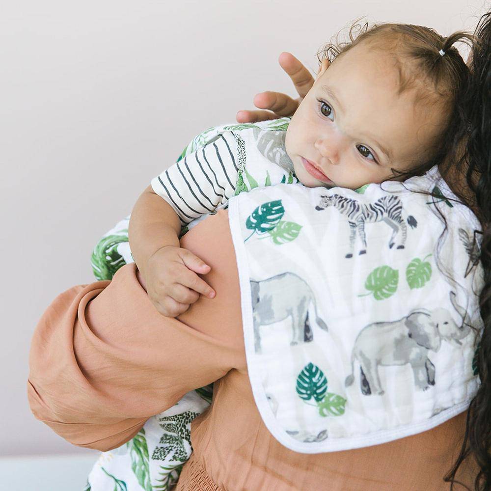 Jungle + Rainforest Classic Muslin Burp Cloths Set Burp Cloths Bebe au Lait