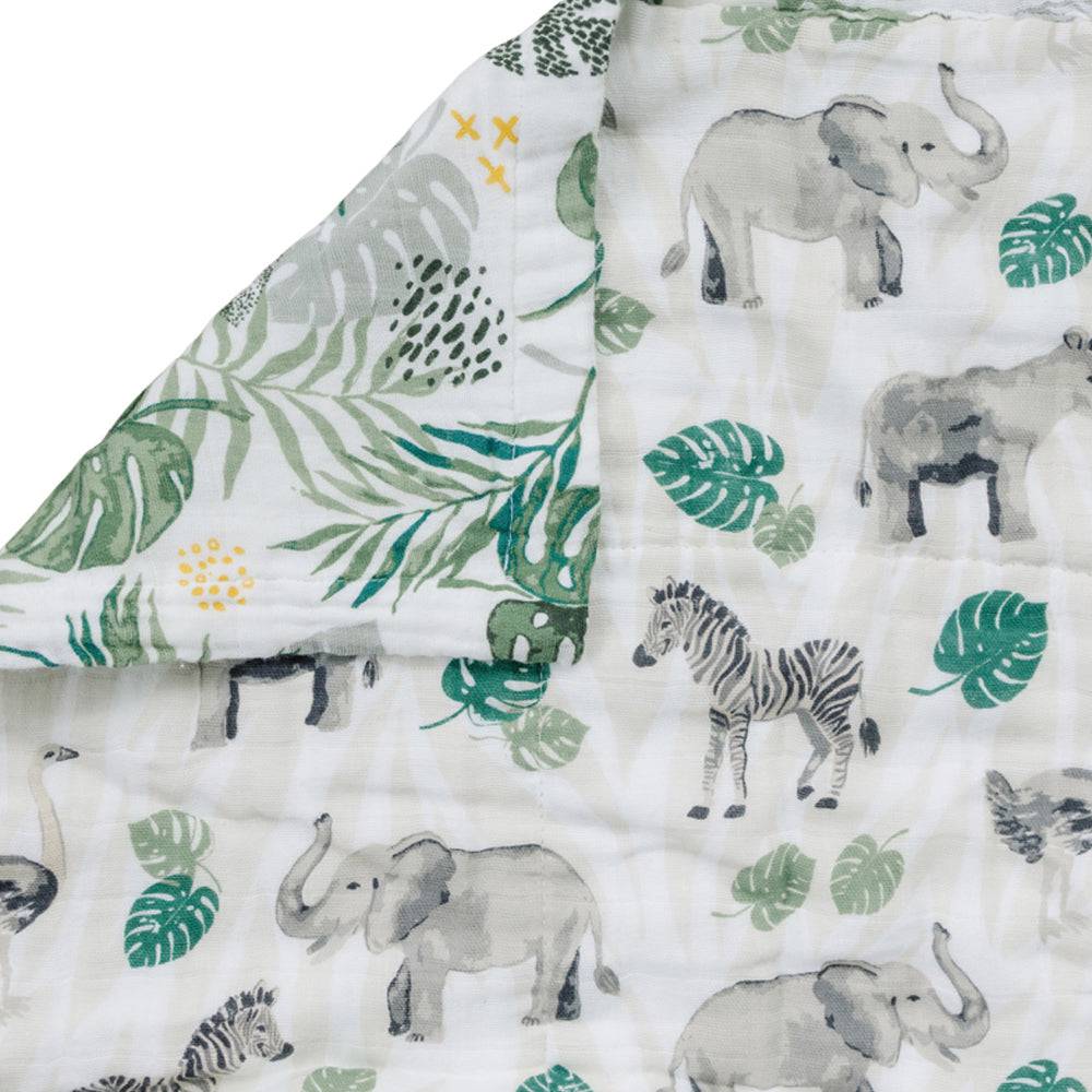 Jungle + Rainforest Classic Muslin Super Snuggle Blanket Super Snuggle Blanket Bebe au Lait