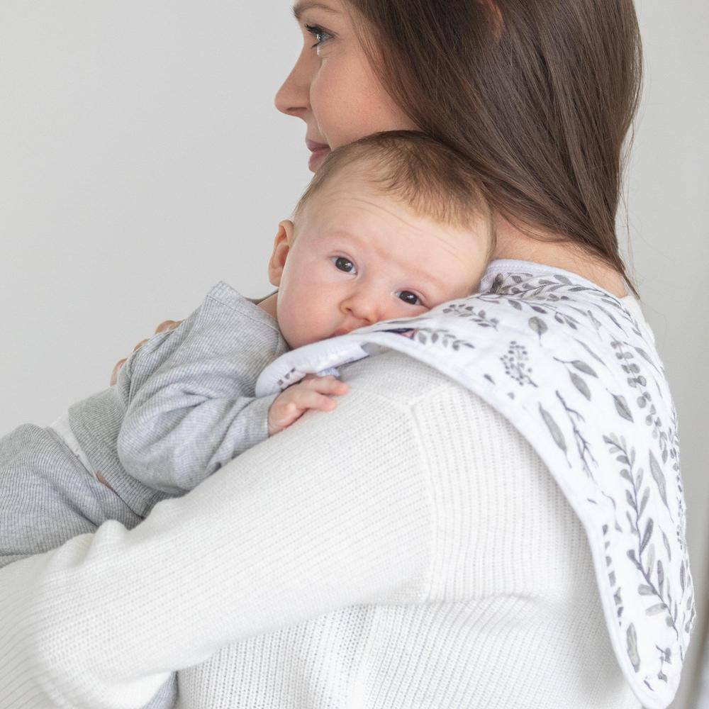 Just Be + Leaves Muslin Burp Cloths Burp Cloths Bebe au Lait